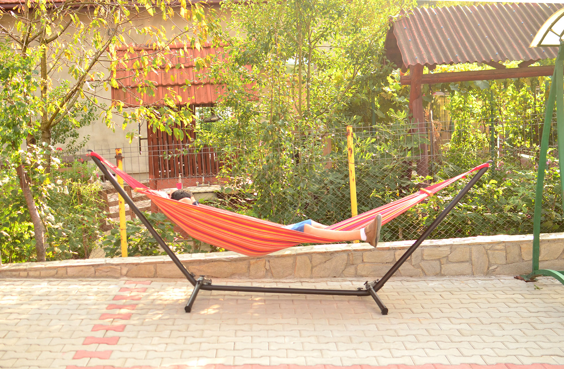 Hammock in the courtyard of the Atlas guest house