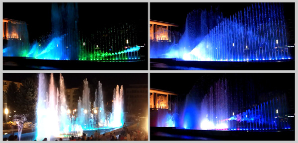Craft fountain located in the center of Deva city, fountain with lights and music